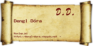 Dengl Dóra névjegykártya